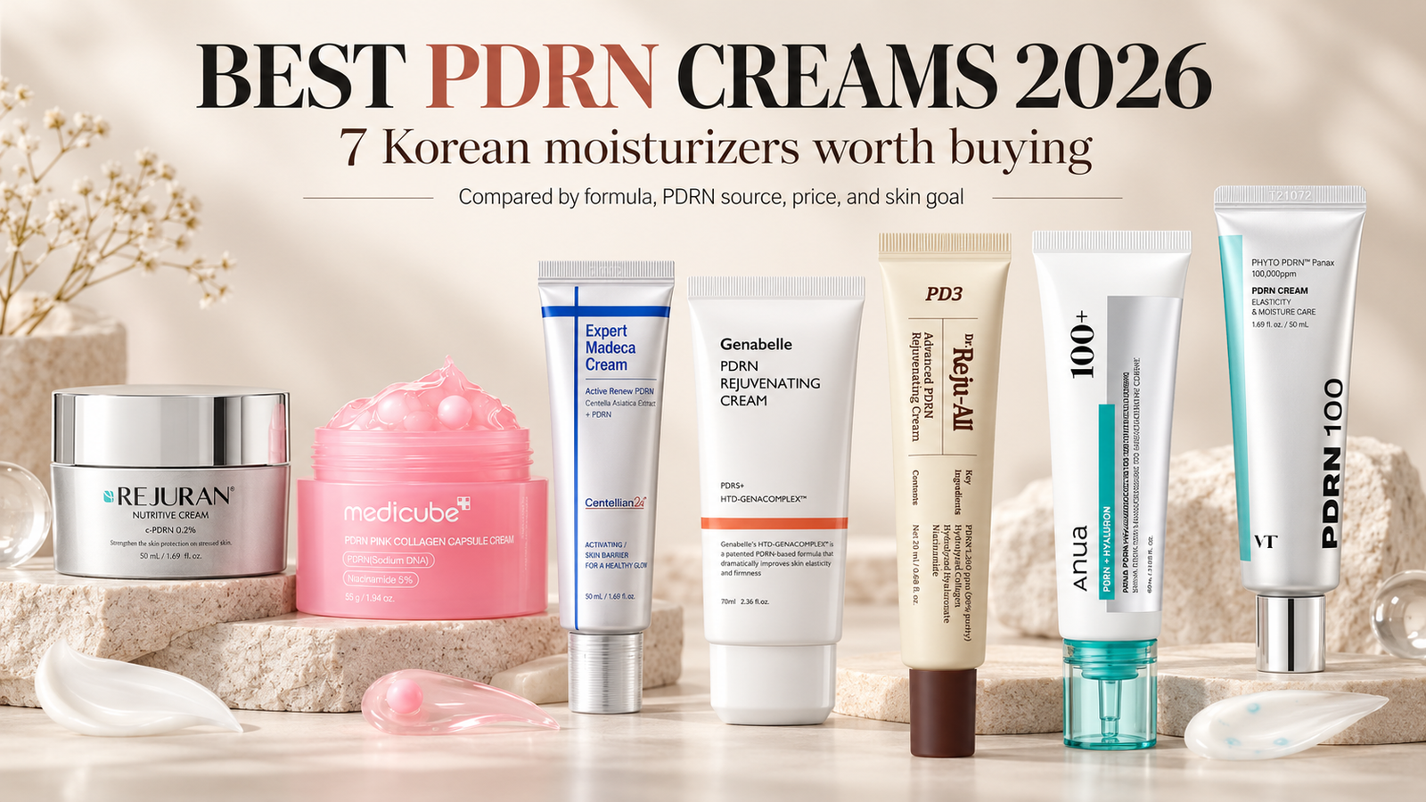 Best PDRN creams in 2026 compared across seven Korean moisturizers